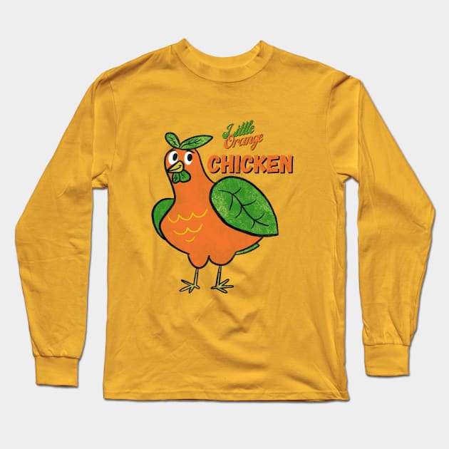 Lil Orange Bird Long Sleeve T-Shirt by Skipper Kevin